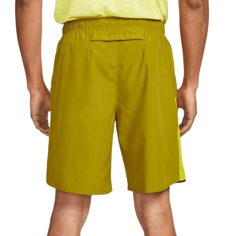 Nike Mens Dri-Fit Challenger Unlined Running Shorts Olive Gold Small CZ9068-380